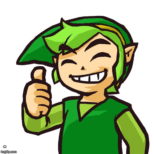 Happy Link | - | image tagged in happy link | made w/ Imgflip meme maker