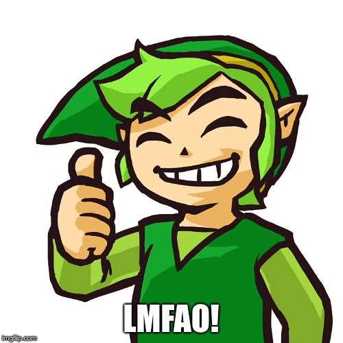 Happy Link | LMFAO! | image tagged in happy link | made w/ Imgflip meme maker