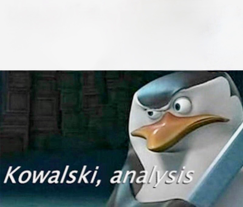 High Quality Kowalski, analysis Blank Meme Template