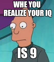 Ignus  | WHE YOU REALIZE YOUR IQ IS 9 | image tagged in ignus | made w/ Imgflip meme maker