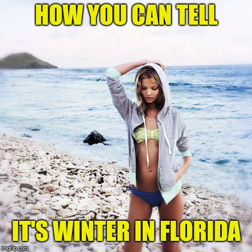 HOW YOU CAN TELL IT'S WINTER IN FLORIDA | made w/ Imgflip meme maker
