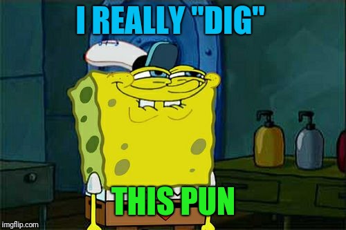 Don't You Squidward Meme | I REALLY "DIG" THIS PUN | image tagged in memes,dont you squidward | made w/ Imgflip meme maker