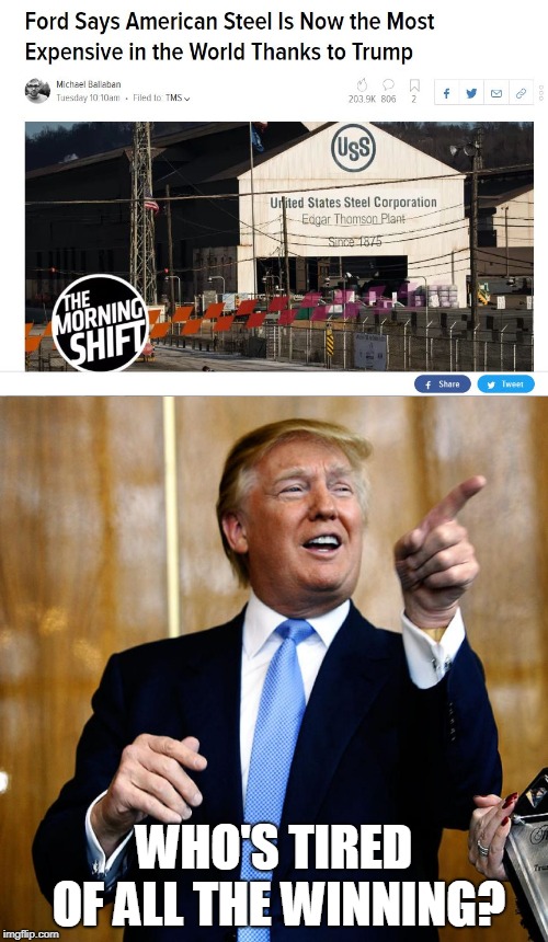 This is what winning feels like. | WHO'S TIRED OF ALL THE WINNING? | image tagged in trump,winning | made w/ Imgflip meme maker