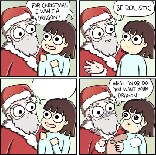 For Christmas I Want a Dragon Blank Meme Template