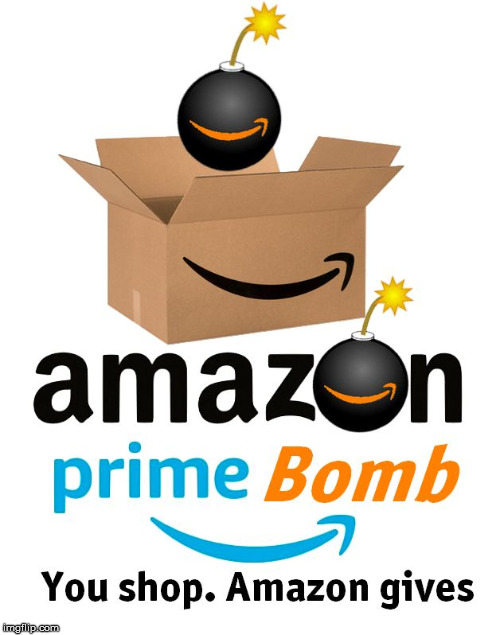 AmazonBomb | . | image tagged in amazonbomb | made w/ Imgflip meme maker