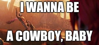 Cayde-6 falling meme | I WANNA BE; A COWBOY, BABY | image tagged in memes,gaming,destiny 2 | made w/ Imgflip meme maker