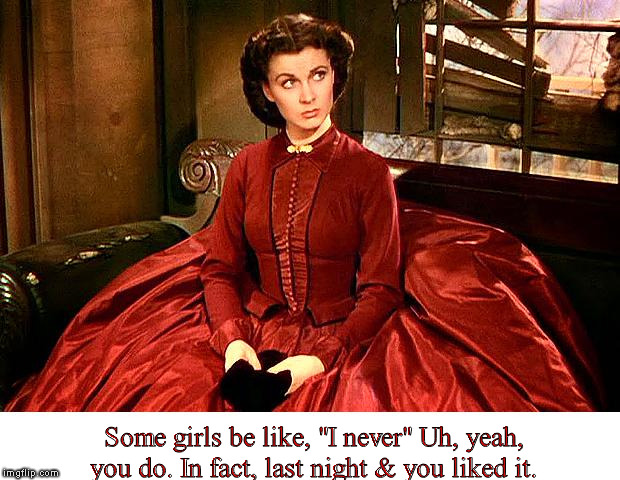 Southern Belles be like... | Some girls be like, "I never"
Uh, yeah, you do. In fact, last night & you liked it. | image tagged in southern,lady,sexy | made w/ Imgflip meme maker