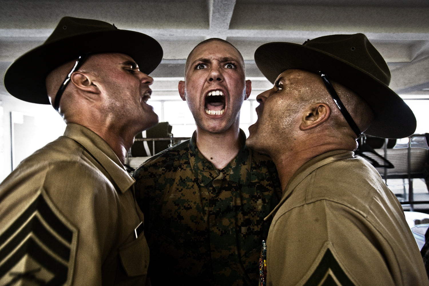 High Quality Marine Recruit Boot Camp Training Blank Meme Template. 