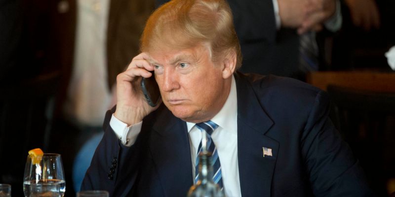 TRUMP ON THE PHONE ANGRY Blank Meme Template