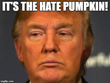 Orange Trump | IT'S THE HATE PUMPKIN! | image tagged in orange trump | made w/ Imgflip meme maker