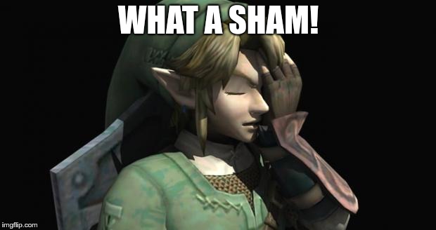 Link Facepalm | WHAT A SHAM! | image tagged in link facepalm | made w/ Imgflip meme maker