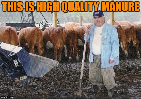 Manure | THIS IS HIGH QUALITY MANURE | image tagged in manure | made w/ Imgflip meme maker