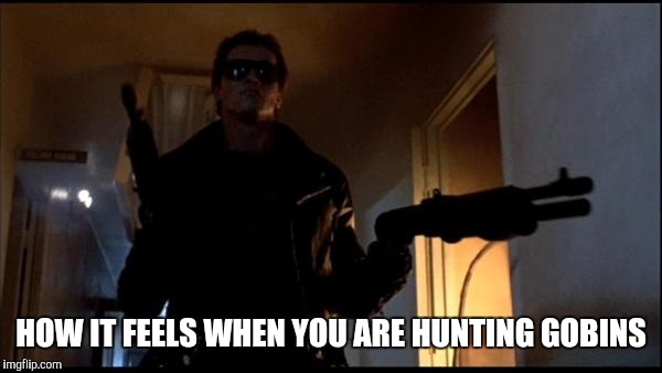 Teri | HOW IT FEELS WHEN YOU ARE HUNTING GOBINS | image tagged in teri | made w/ Imgflip meme maker