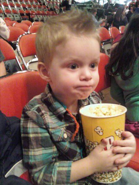 popcorn kid Blank Meme Template