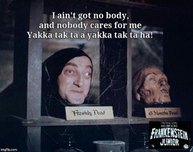 Nobody | O | image tagged in young frankenstein,yayaya | made w/ Imgflip meme maker