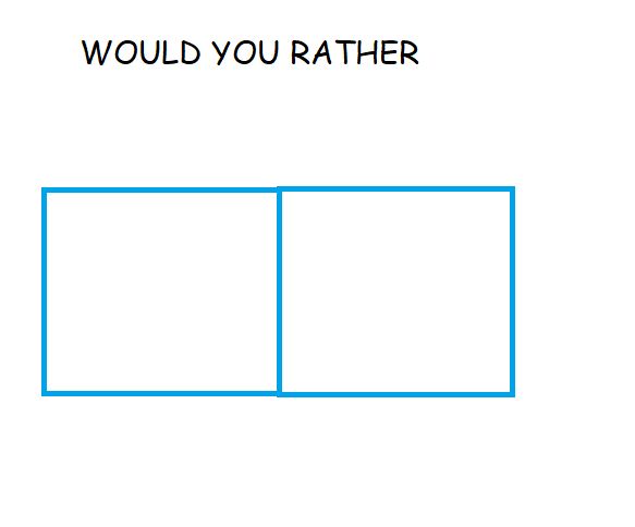 would you rather... Blank Meme Template