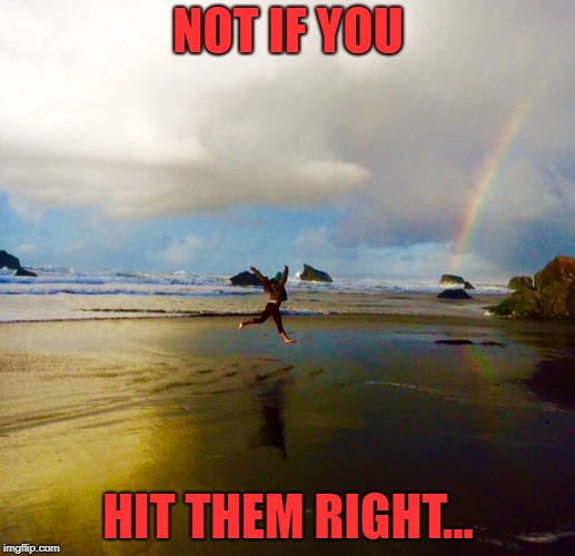 doing it right | NOT IF YOU; HIT THEM RIGHT... | image tagged in doing it right | made w/ Imgflip meme maker