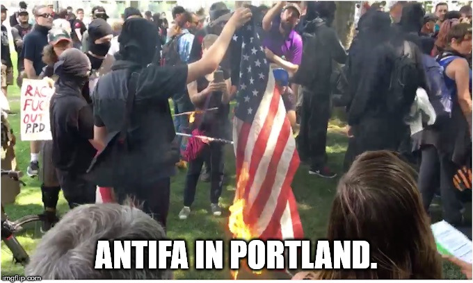 ANTIFA IN PORTLAND. | made w/ Imgflip meme maker