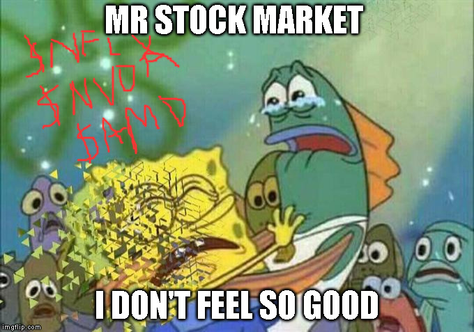 Disintegration Effect | MR STOCK MARKET; I DON'T FEEL SO GOOD | image tagged in disintegration effect | made w/ Imgflip meme maker