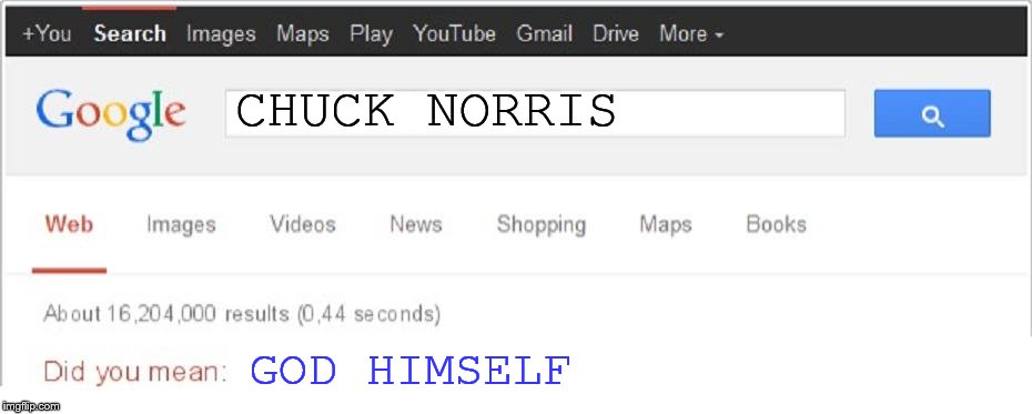 Did You Mean...? | CHUCK NORRIS; GOD HIMSELF | image tagged in did you mean | made w/ Imgflip meme maker