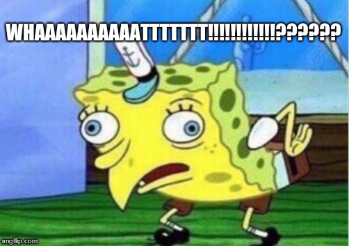 Mocking Spongebob | WHAAAAAAAAAATTTTTTT!!!!!!!!!!!!?????? | image tagged in memes,mocking spongebob | made w/ Imgflip meme maker
