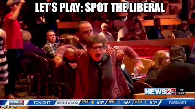 Knob in search of the Mob | LET’S PLAY: SPOT THE LIBERAL | image tagged in liberals,libtards,mental illness | made w/ Imgflip meme maker