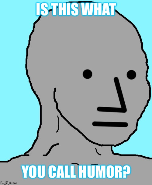 NPC Meme | IS THIS WHAT YOU CALL HUMOR? | image tagged in npc | made w/ Imgflip meme maker
