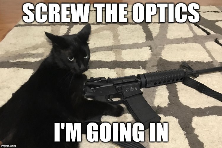 SCREW THE OPTICS; I'M GOING IN | made w/ Imgflip meme maker