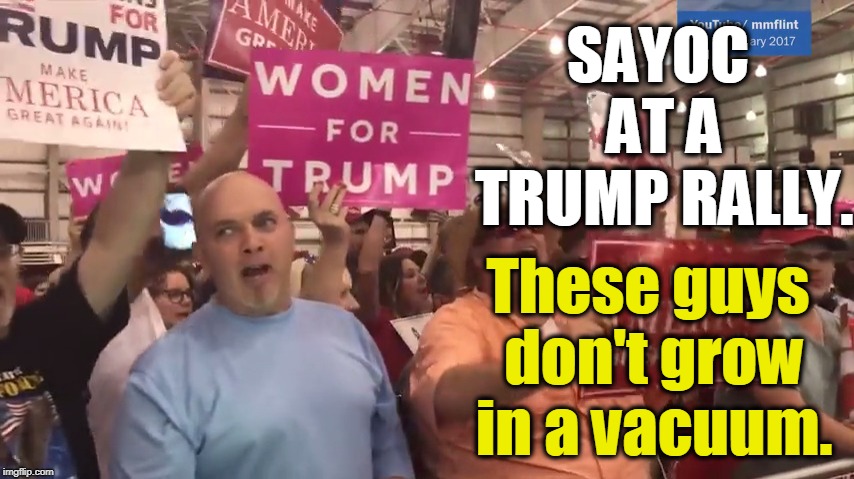 You can always leave the cult. | SAYOC AT A TRUMP RALLY. These guys don't grow in a vacuum. | image tagged in sayoc,bomb,trump,republican,rally | made w/ Imgflip meme maker