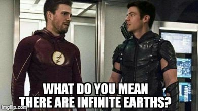 Elseworlds Crossover In A Nutshell | image tagged in elseworlds,dc,arrowverse,flash,green arrow | made w/ Imgflip meme maker
