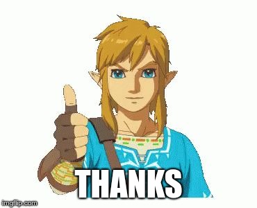 Link Thumbs Up | THANKS | image tagged in link thumbs up | made w/ Imgflip meme maker
