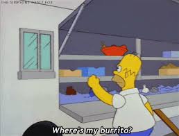 Homer where’s my burrito Blank Meme Template