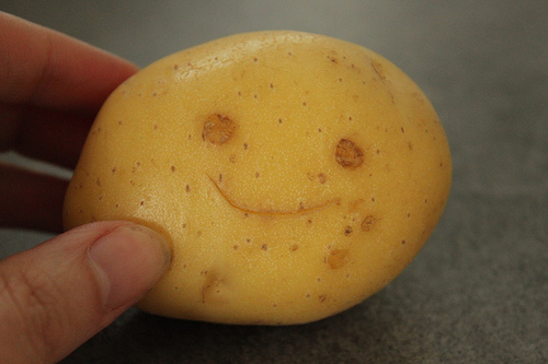 High Quality Happy potato Blank Meme Template