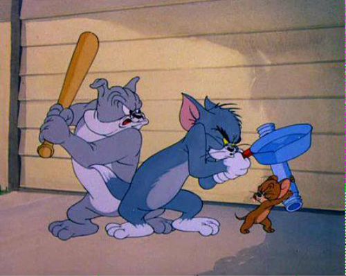 Tom and Jerry 3 way brawl Blank Meme Template