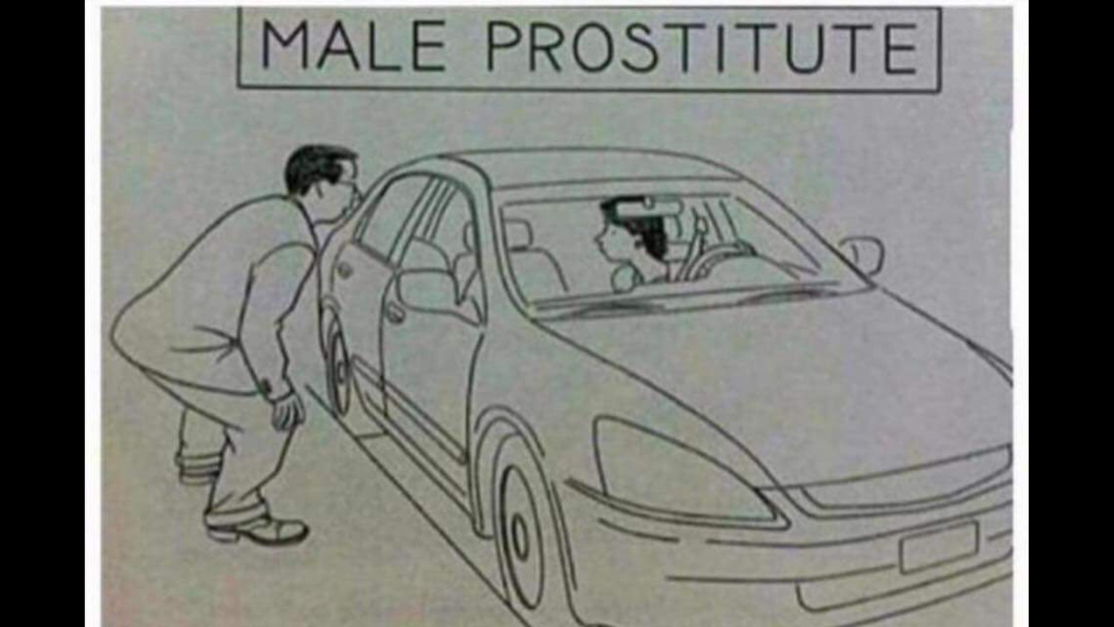 Male prostitute car Blank Meme Template