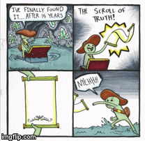 The Scroll of Non-Truth | ALL  LIES! | image tagged in gifs,political meme,news,media lies | made w/ Imgflip video-to-gif maker