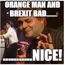 If the fast show was made today |  ORANGE MAN AND BREXIT BAD....... ...........NICE! | image tagged in political meme | made w/ Imgflip meme maker