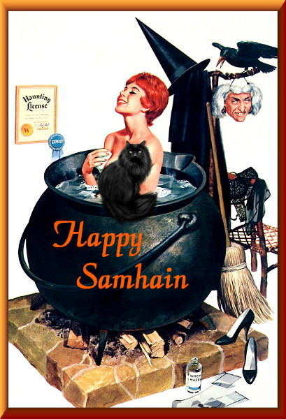 image tagged in happy samhain,bright blessings,witchcraft,halloween | made w/ Imgflip meme maker