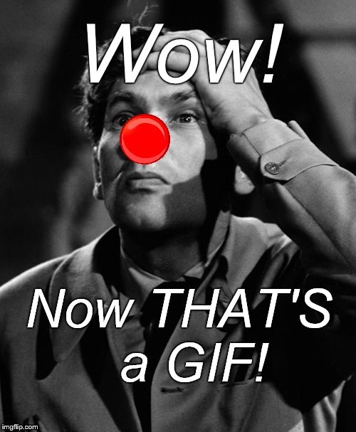 leonid kinskey red nose | Wow! Now THAT'S  a GIF! | image tagged in leonid kinskey red nose | made w/ Imgflip meme maker