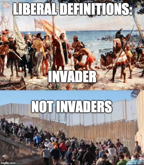 I guess it depends on whether or not the “invaders” are going to vote for Democrats | LIBERAL DEFINITIONS:; INVADER; NOT INVADERS | image tagged in immigration,illegal immigration,liberal logic,stupid liberals | made w/ Imgflip meme maker