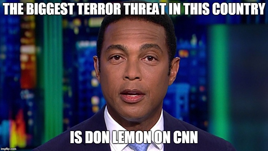 Don Lemon | THE BIGGEST TERROR THREAT IN THIS COUNTRY; IS DON LEMON ON CNN | image tagged in don lemon | made w/ Imgflip meme maker