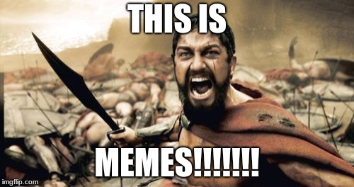 Sparta Leonidas | THIS IS; MEMES!!!!!!! | image tagged in memes,sparta leonidas | made w/ Imgflip meme maker