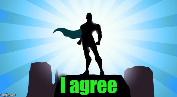 Superhero | I agree | image tagged in superhero | made w/ Imgflip meme maker