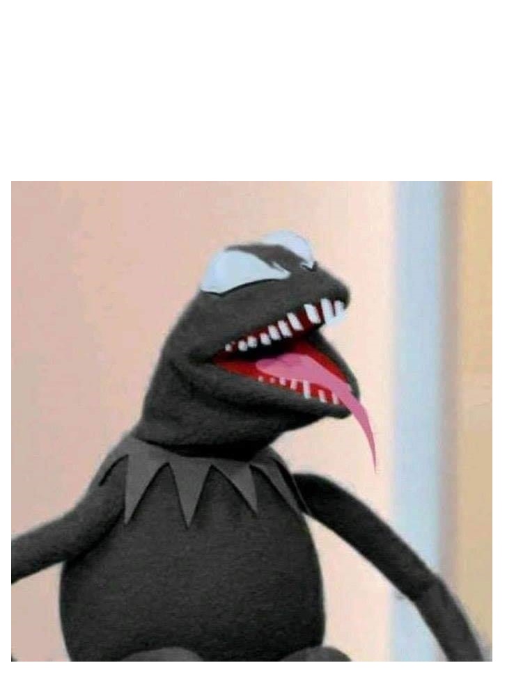 KERMIT VENOM BLANK Blank Meme Template