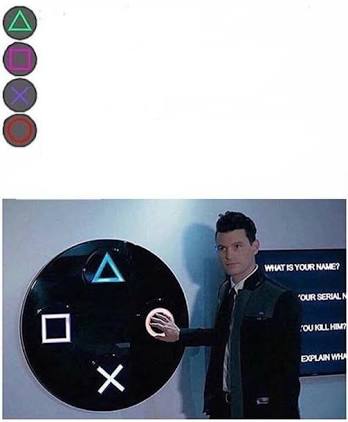 High Quality Guy presses playstation button Blank Meme Template