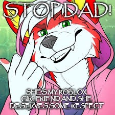 STOP DAD! SHE'S MY ROBLOX GIRLFRIEND AND SHE DESERVES SOME RESPECT | image tagged in roblox | made w/ Imgflip meme maker