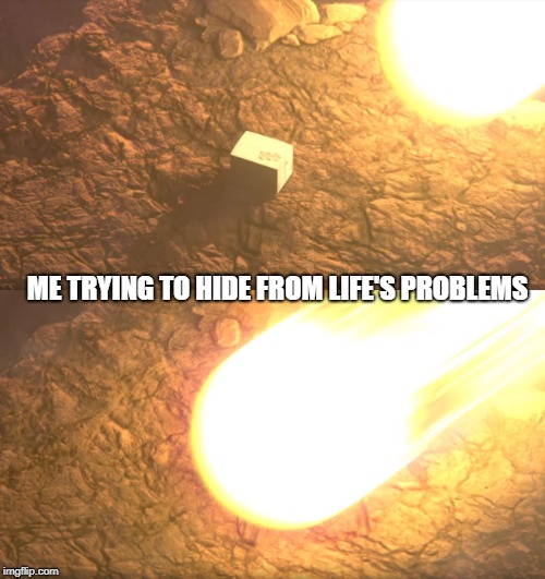 Snake's Life Problems | ME TRYING TO HIDE FROM LIFE'S PROBLEMS | image tagged in solid,snake,ssb,ultimate,super smash bros,life's problems | made w/ Imgflip meme maker