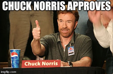 Chuck Norris Approves Meme | CHUCK NORRIS APPROVES | image tagged in memes,chuck norris approves,chuck norris | made w/ Imgflip meme maker