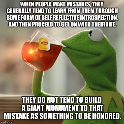 But That's None Of My Business Meme | WHEN PEOPLE MAKE MISTAKES, THEY GENERALLY TEND TO LEARN FROM THEM THROUGH SOME FORM OF SELF REFLECTIVE INTROSPECTION, AND THEN PROCEED TO GE | image tagged in memes,but thats none of my business,kermit the frog | made w/ Imgflip meme maker