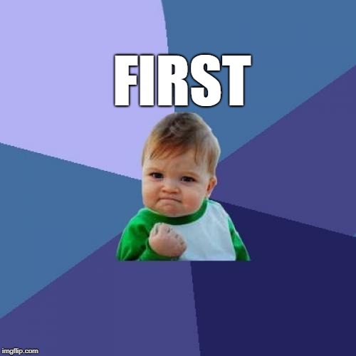 Success Kid Meme | FIRST | image tagged in memes,success kid | made w/ Imgflip meme maker